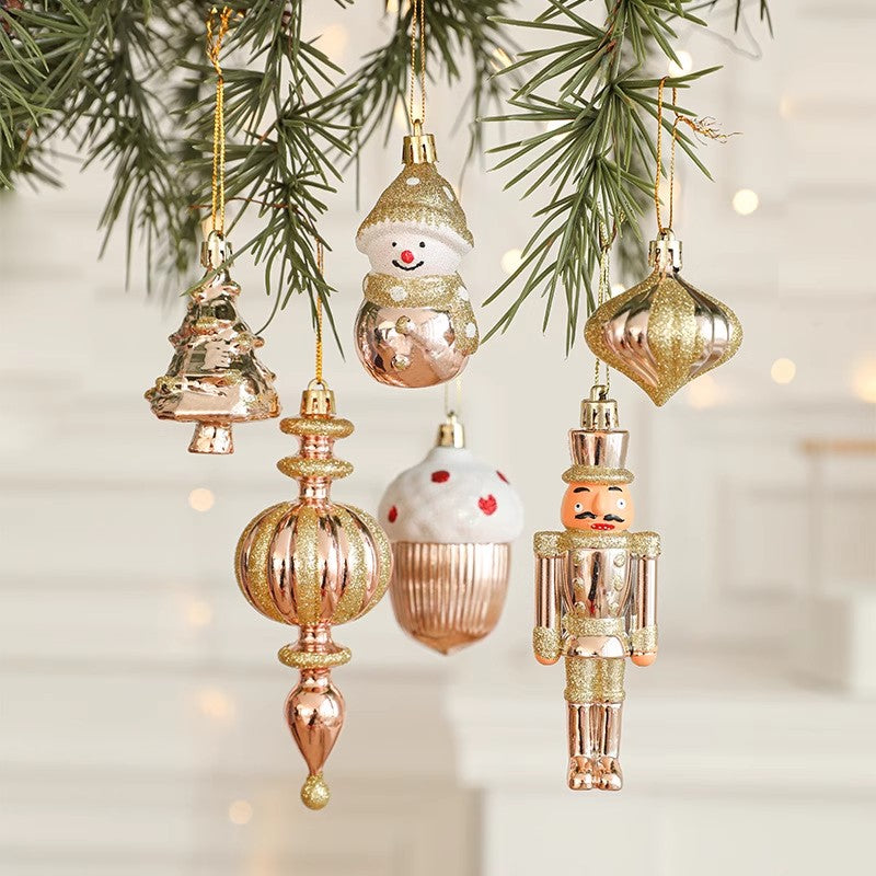 Luxe Glamour✨-Gilded Rose Christmas Ornament Collection