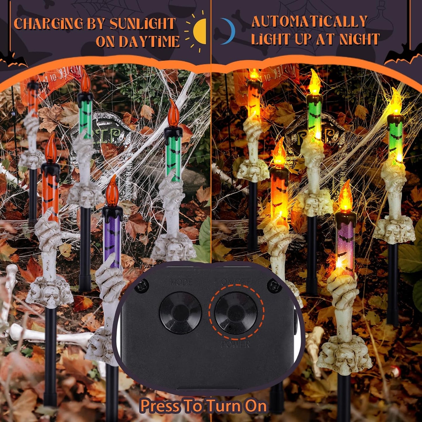Solar Halloween Pathway Lights