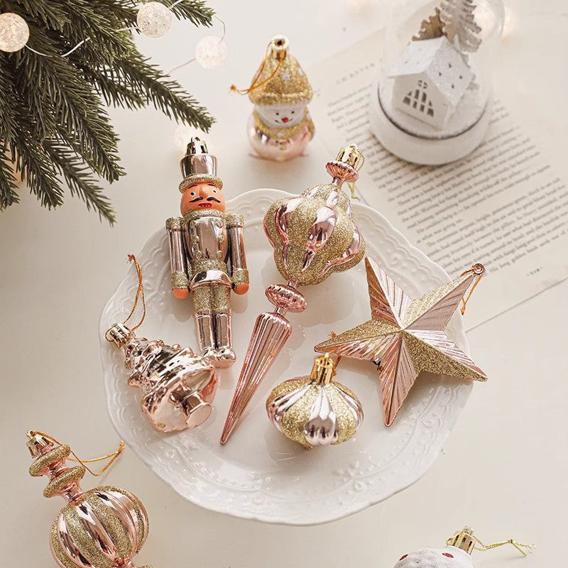 Luxe Glamour✨-Gilded Rose Christmas Ornament Collection