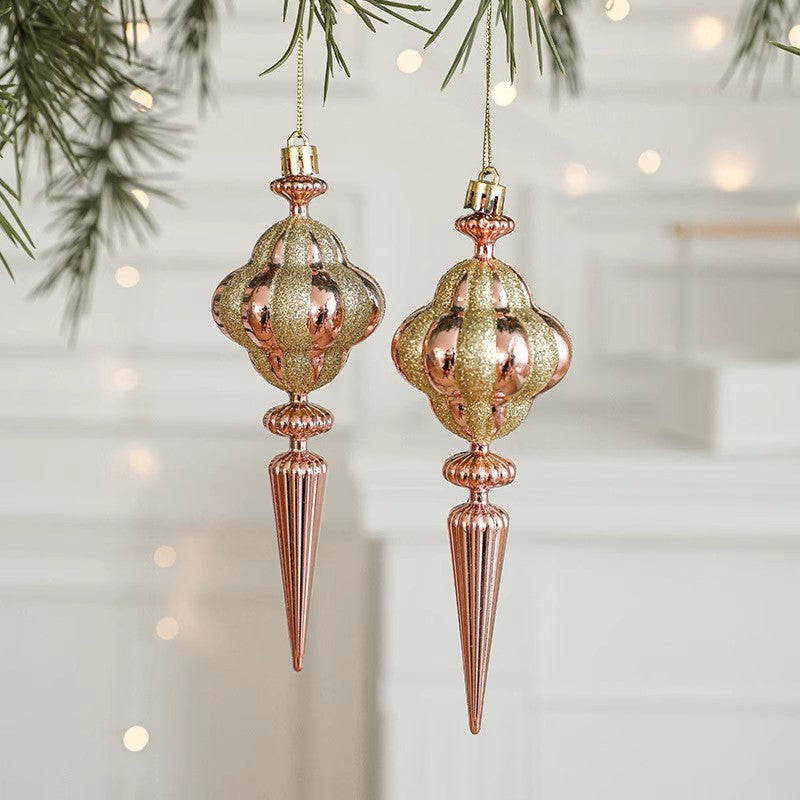 Luxe Glamour✨-Gilded Rose Christmas Ornament Collection