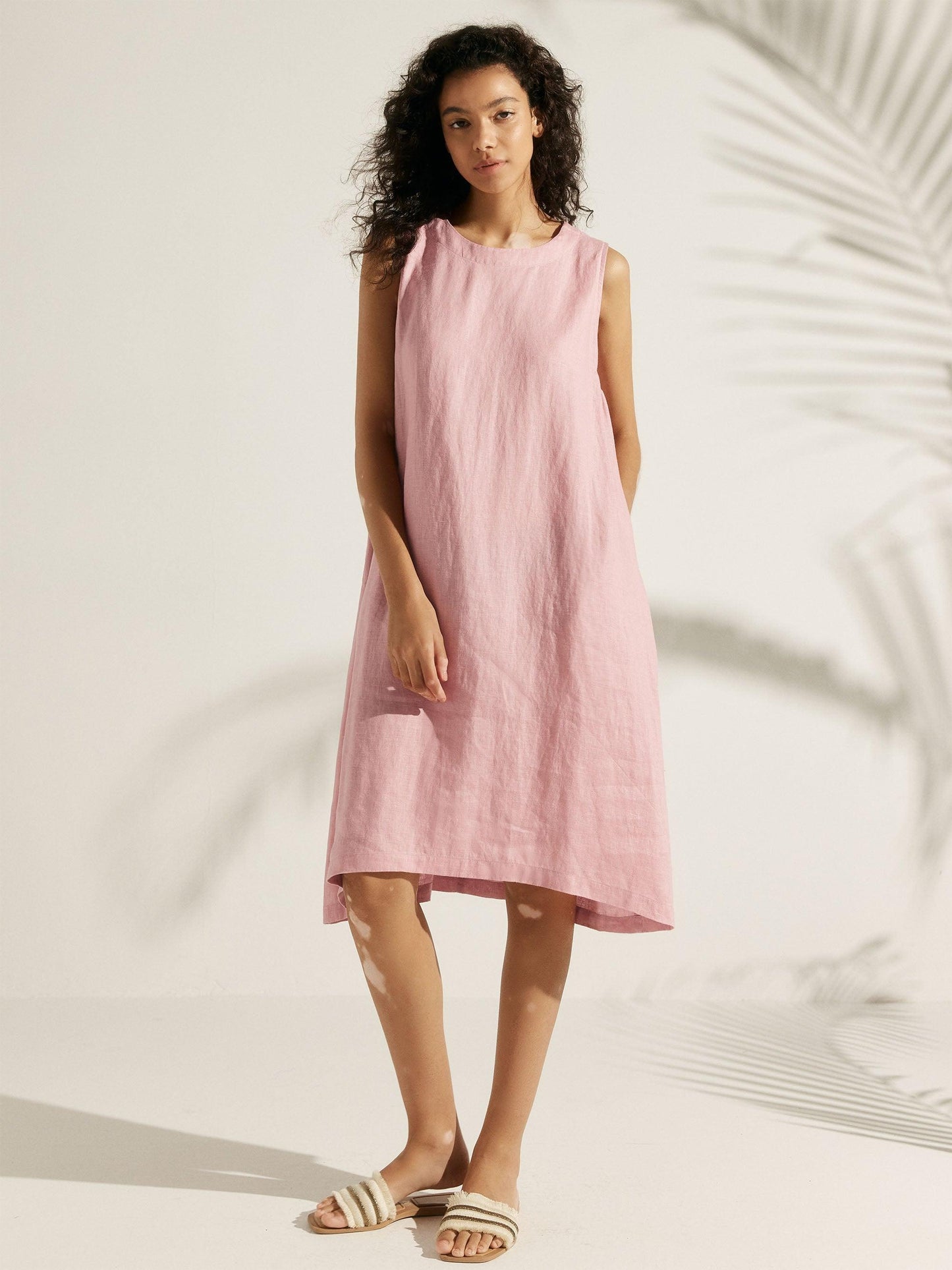 100% Linen Lightweight Sleeveless Dress SIENNA