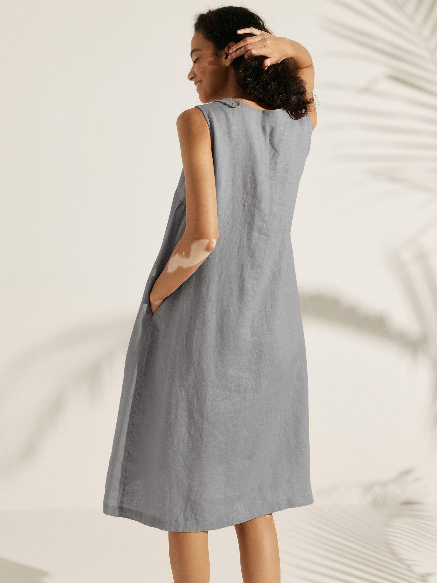 100% Linen Lightweight Sleeveless Dress SIENNA