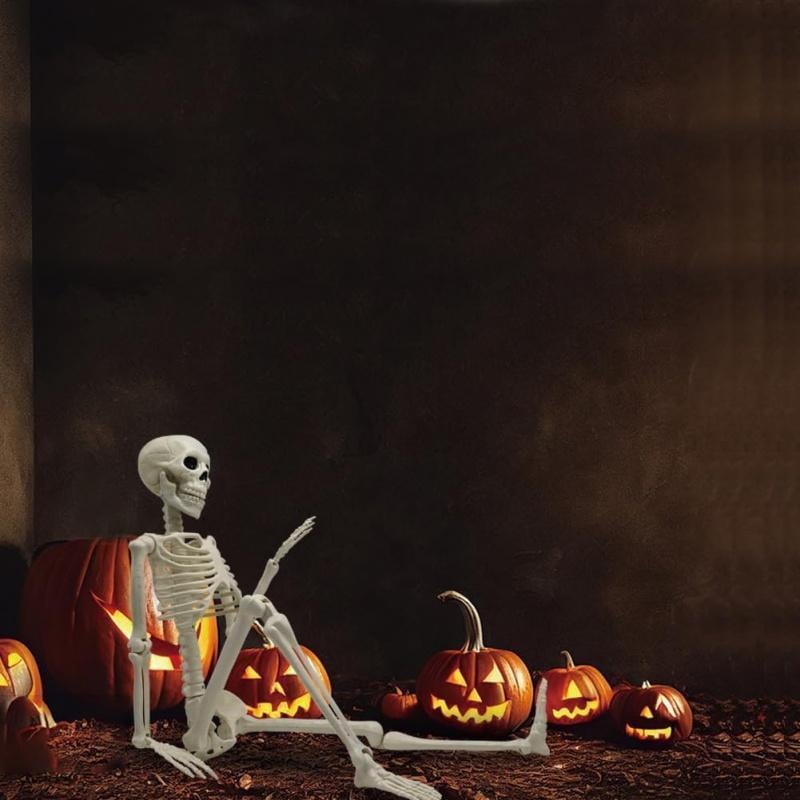 Human Skeleton Scary Bones Poseable Hanging Halloween Prop Party Decorations