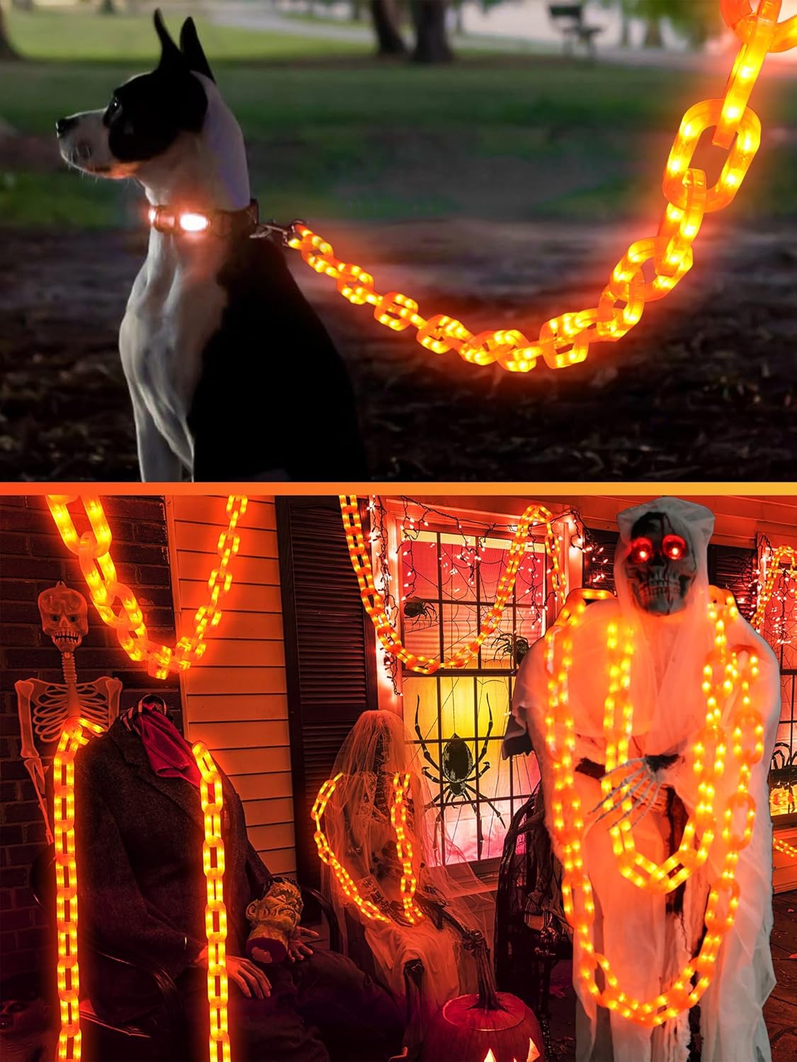 🎃Halloween Decorations Battery String Lights - 6.5 Ft 100 LED Plastic Chain String Lights with Waterproof