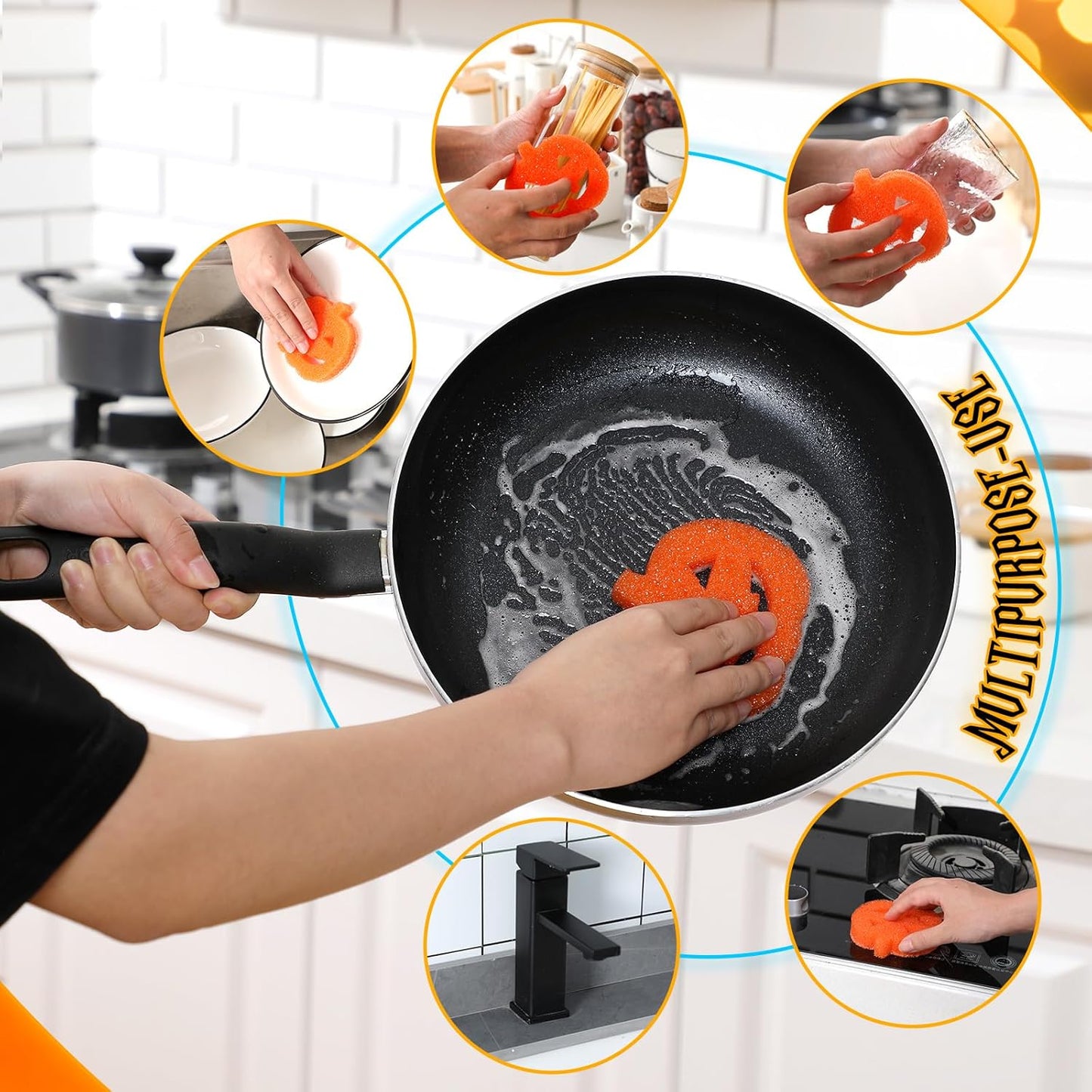 🔥Halloween Sale🔥Cute Halloween Kitchen Cleaning Sponges