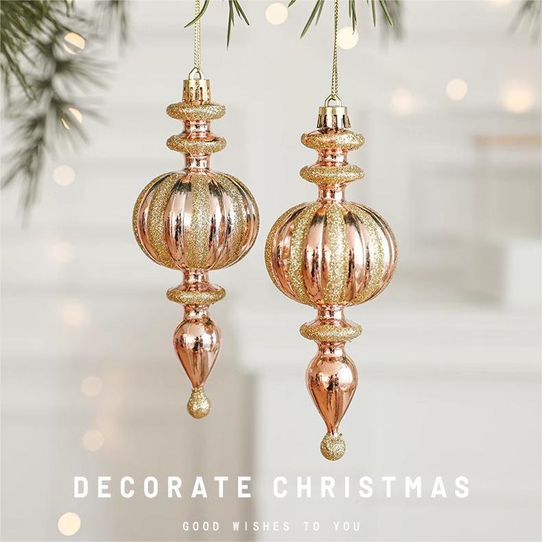 Luxe Glamour✨-Gilded Rose Christmas Ornament Collection