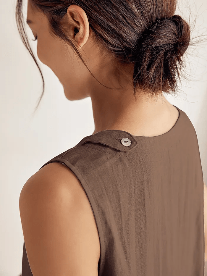 100% Linen Lightweight Sleeveless Dress SIENNA