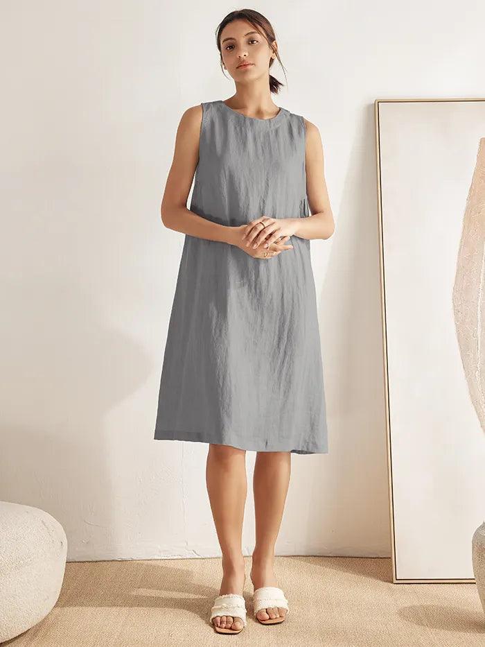 100% Linen Lightweight Sleeveless Dress SIENNA