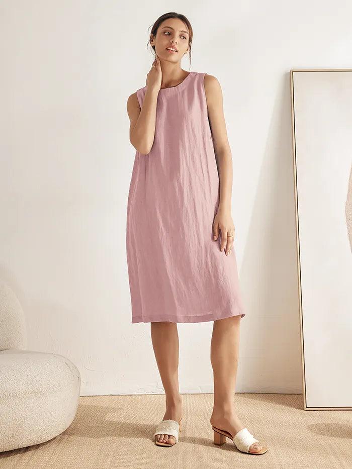 100% Linen Lightweight Sleeveless Dress SIENNA