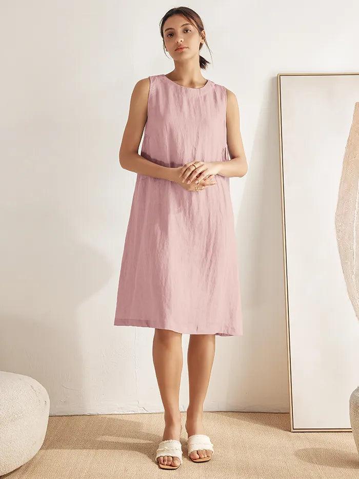 100% Linen Lightweight Sleeveless Dress SIENNA