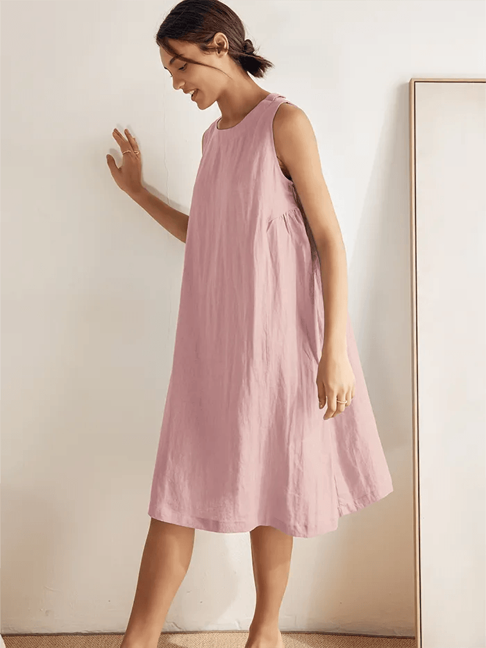 100% Linen Lightweight Sleeveless Dress SIENNA