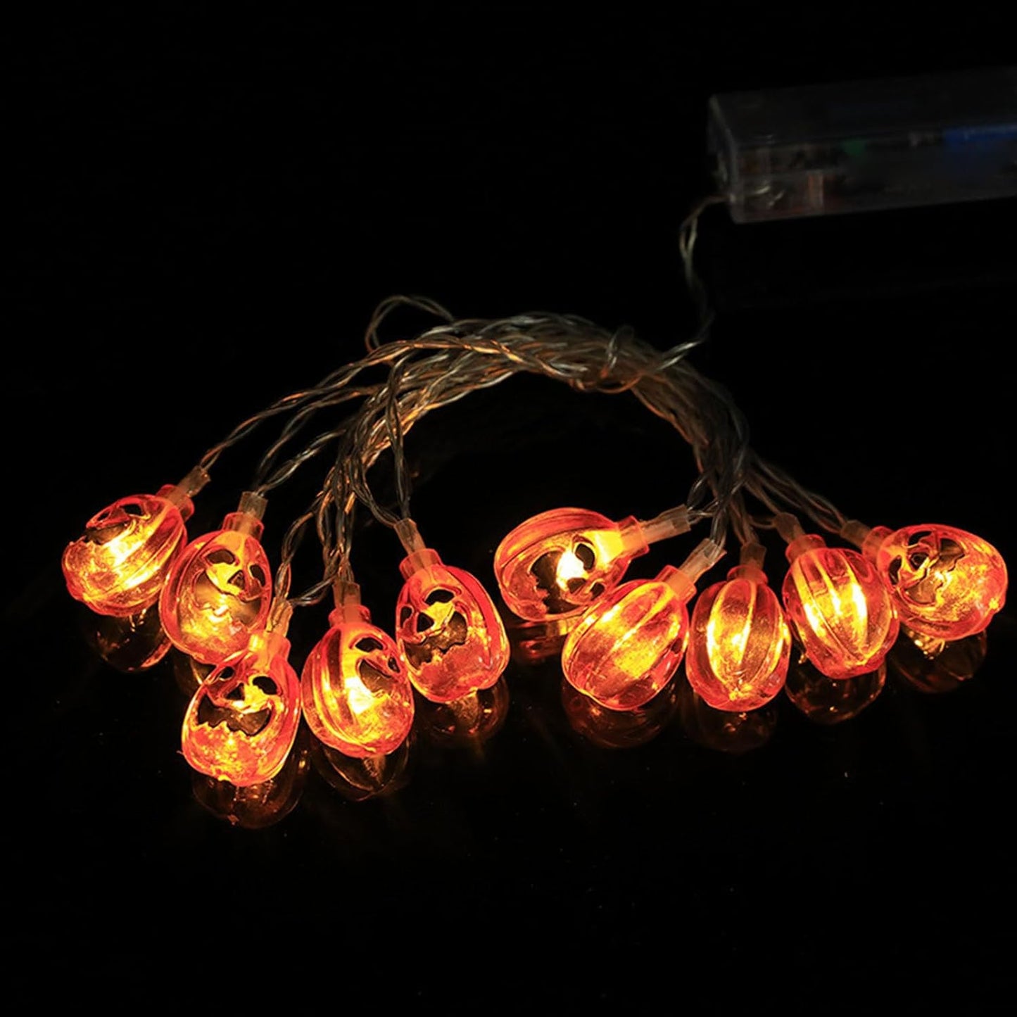 š2025 Halloween Hot Saleā”Halloween LED Light String - 10ft Battery-Powered Fairy Lights with Ghosts, Pumpkins, Spiders & Skulls for Indoor/Outdoor Decor