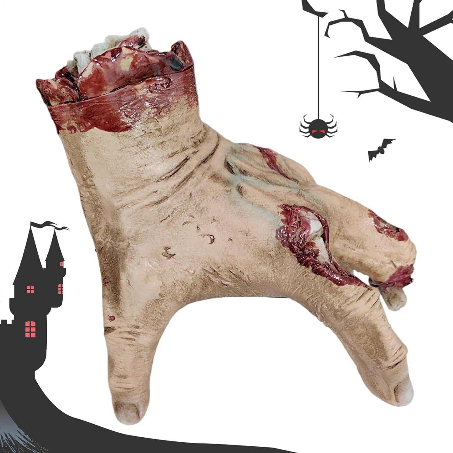 Realistic Severed Hand Prop - Body Parts Bloody Hands for Halloween
