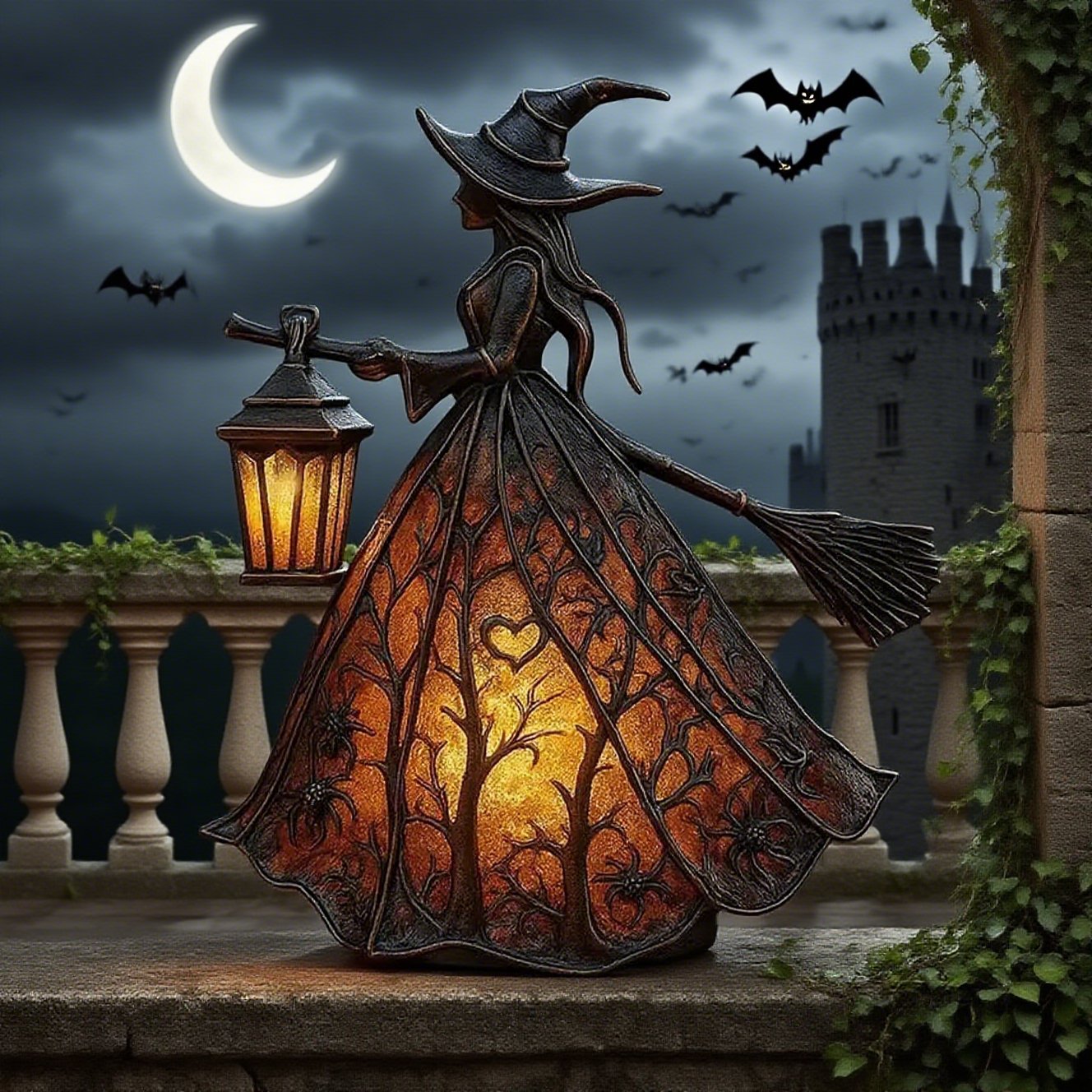 🔥 Halloween Witch Lamp