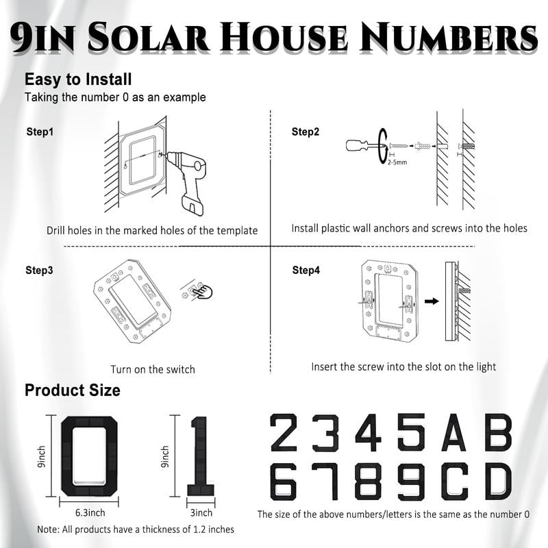 🔥LAST DAY 49% OFF🔥Solar Lighted House Numbers