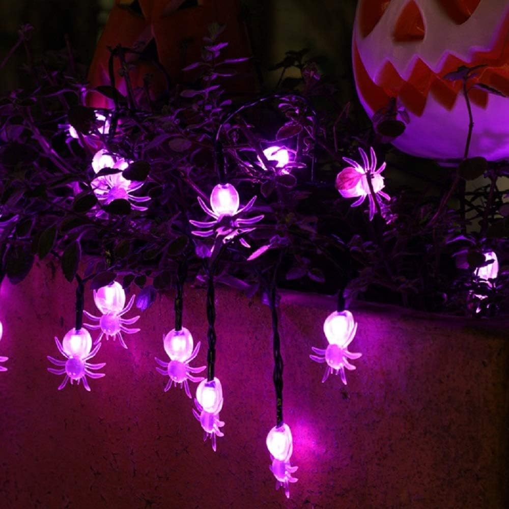 š2025 Halloween Hot Saleā”Halloween LED Light String - 10ft Battery-Powered Fairy Lights with Ghosts, Pumpkins, Spiders & Skulls for Indoor/Outdoor Decor