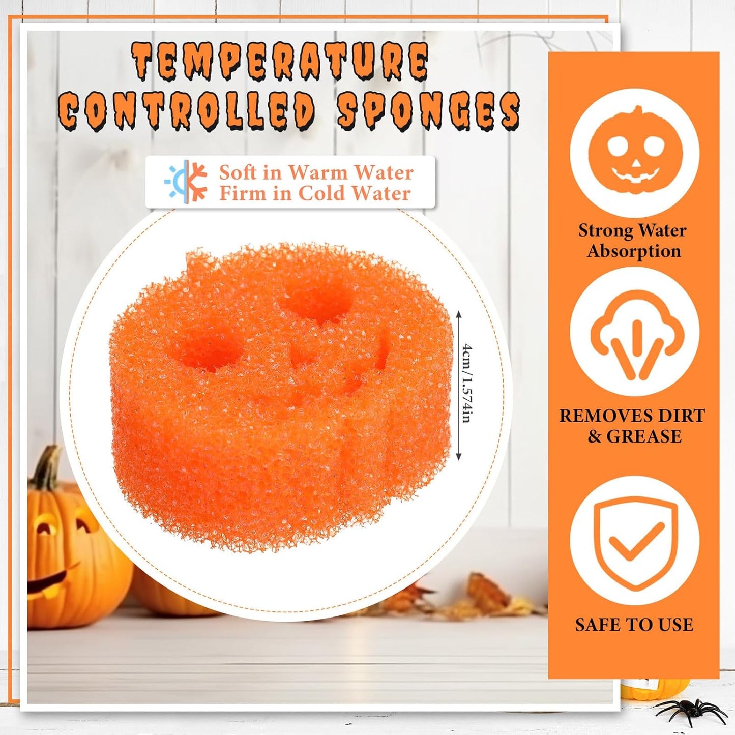 🔥Halloween Sale🔥Cute Halloween Kitchen Cleaning Sponges