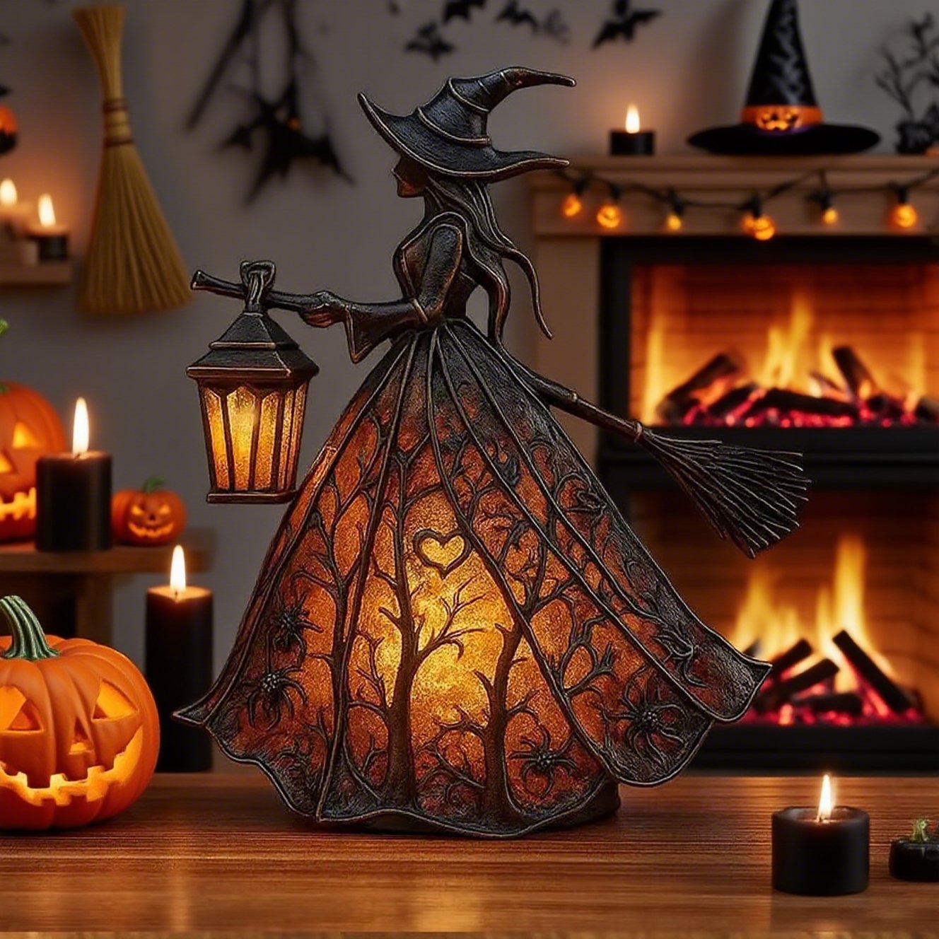 🔥 Halloween Witch Lamp