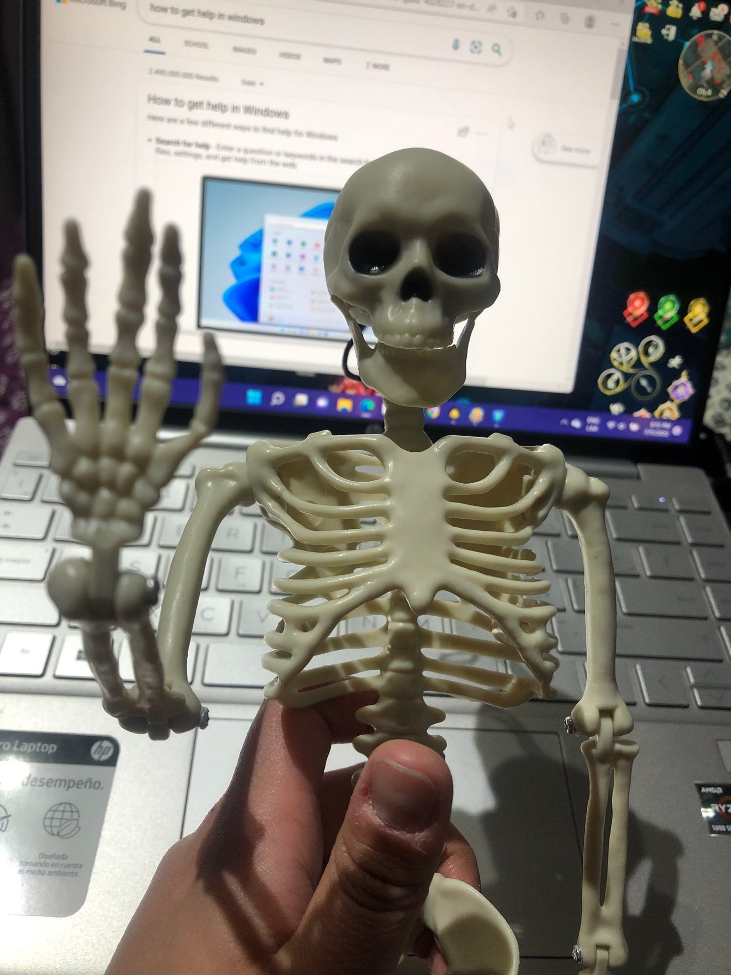 Human Skeleton Scary Bones Poseable Hanging Halloween Prop Party Decorations