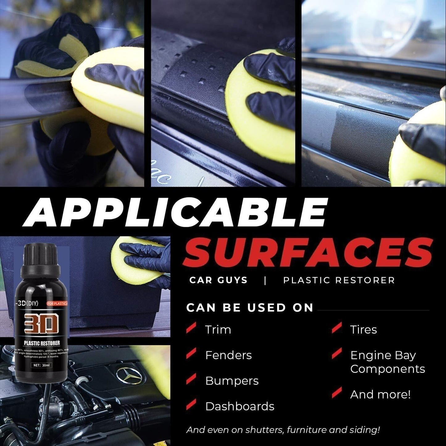 🔥Automotive Trim Reviver-✨ Car Plastic Plating Refurbishing Agent