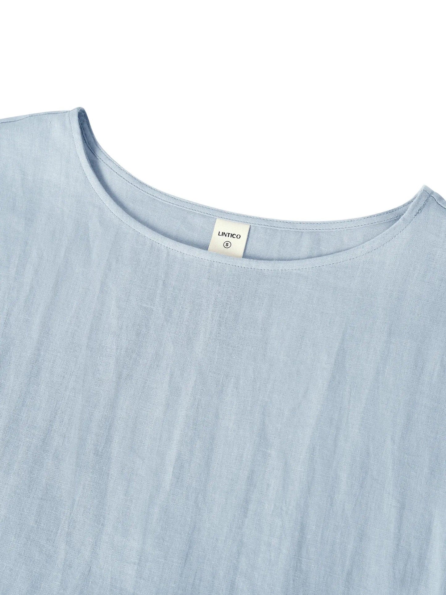 100% Linen Cap Sleeve Washed Maxi Dress JOAN