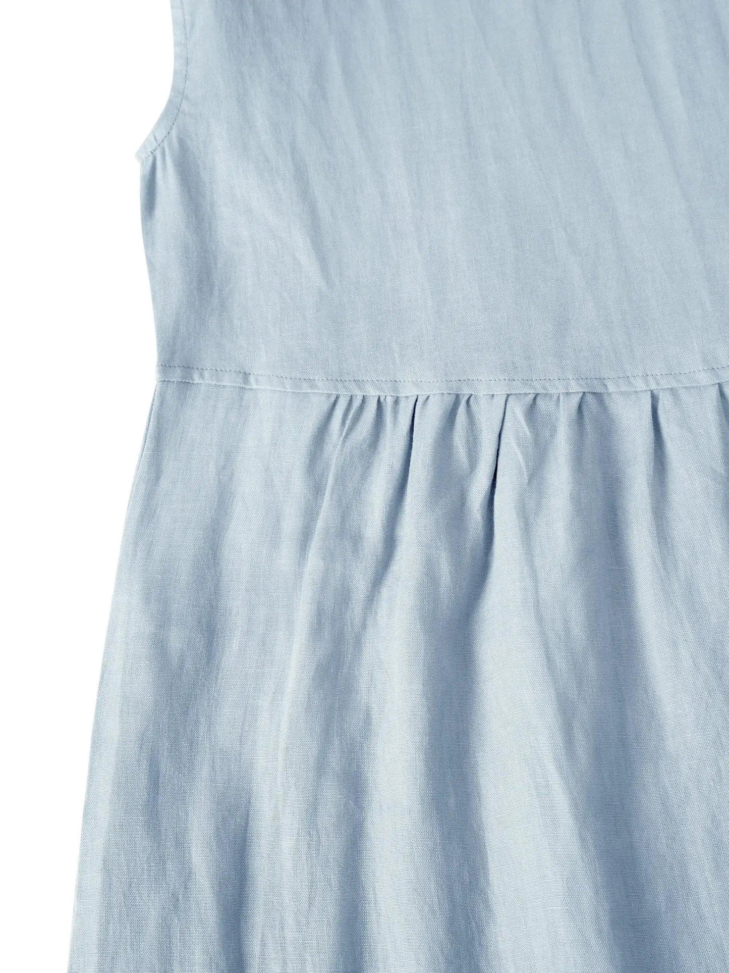 100% Linen Cap Sleeve Washed Maxi Dress JOAN