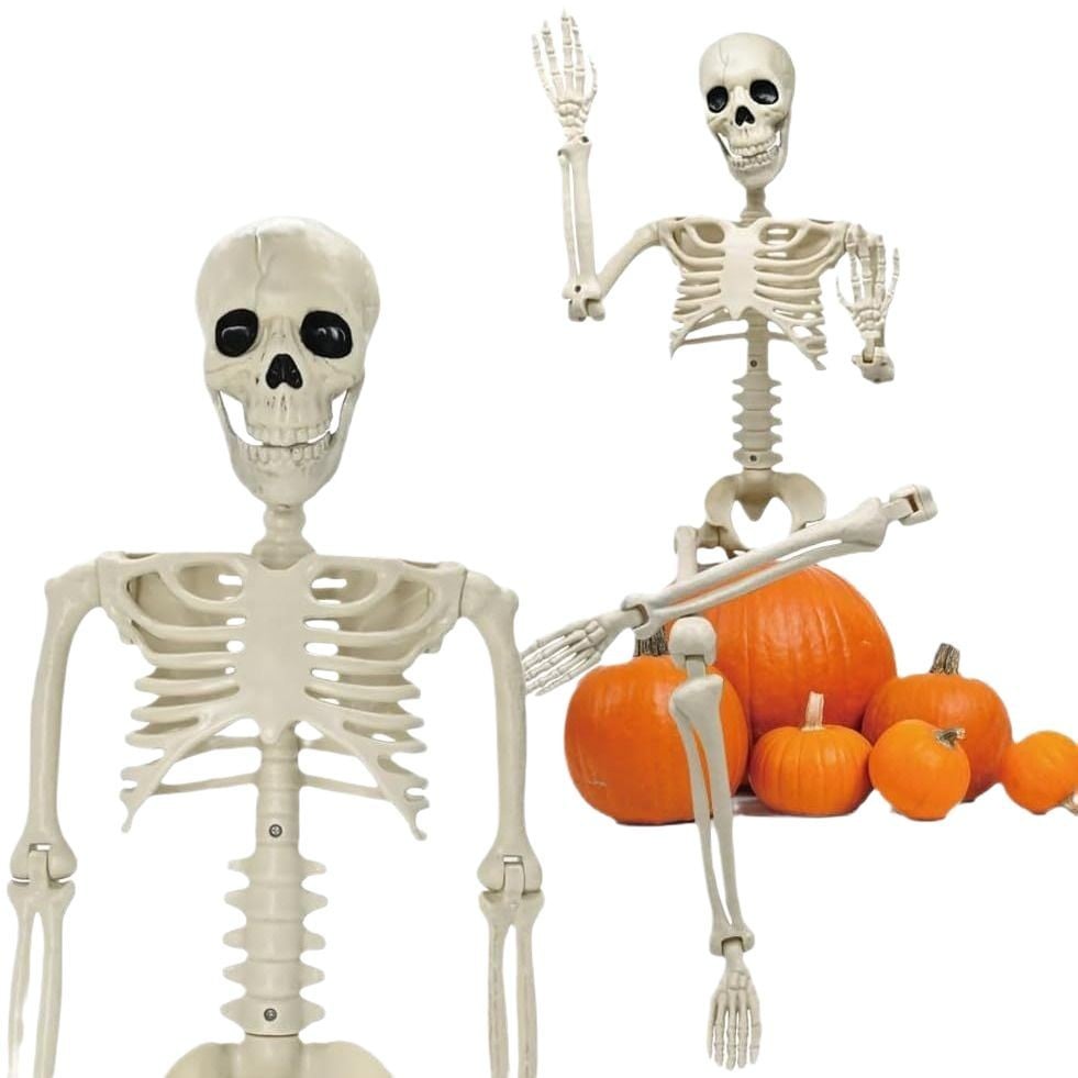 Human Skeleton Scary Bones Poseable Hanging Halloween Prop Party Decorations