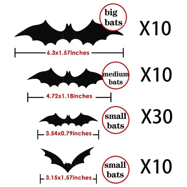 🔥2025 HALLOWEEN SALE - Bat Decoration Stickers🦇