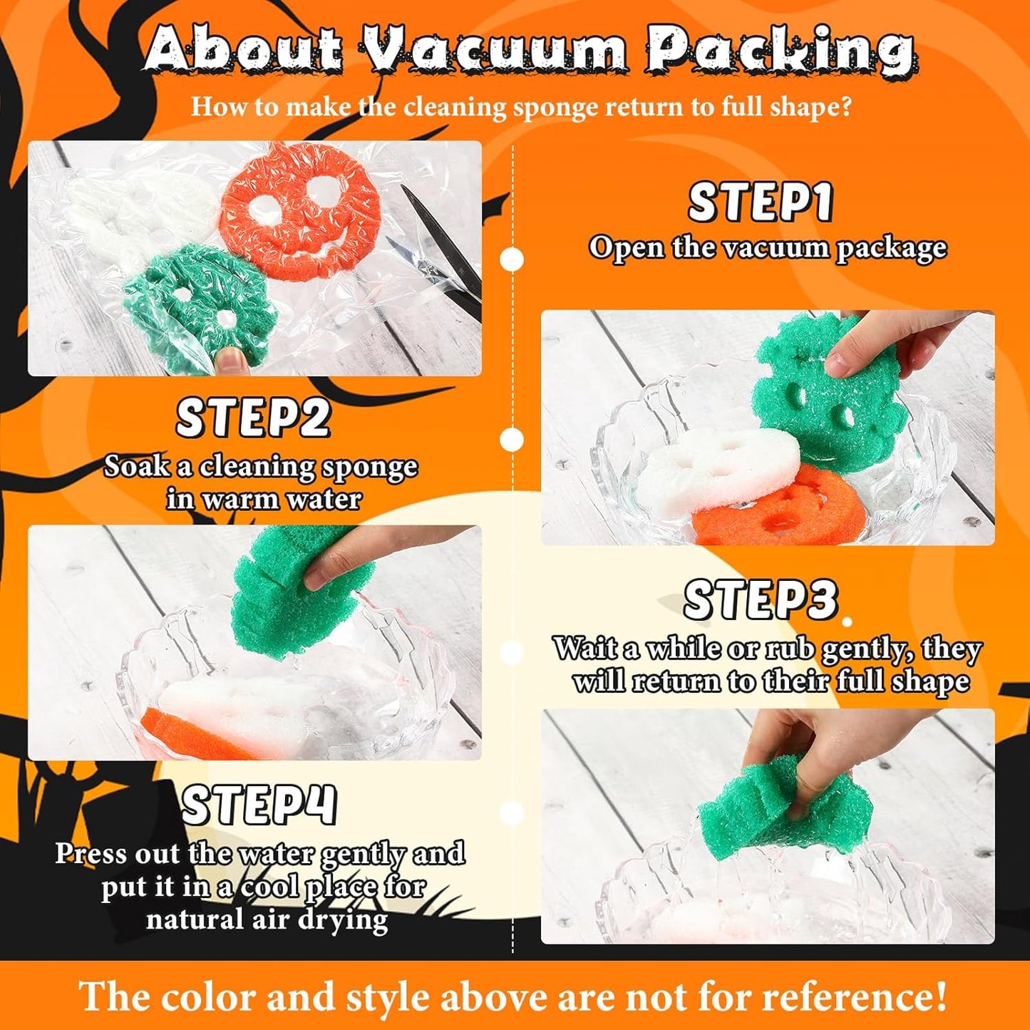🔥Halloween Sale🔥Cute Halloween Kitchen Cleaning Sponges