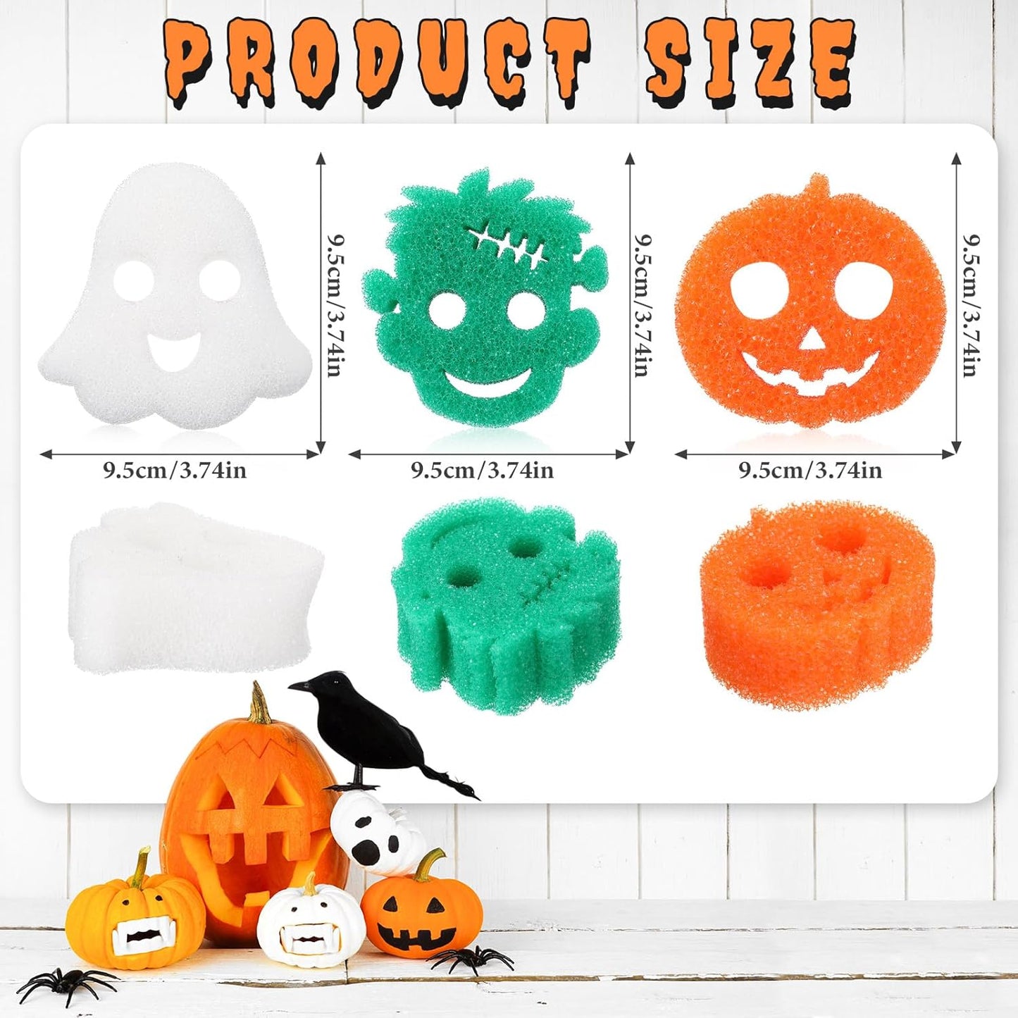 🔥Halloween Sale🔥Cute Halloween Kitchen Cleaning Sponges