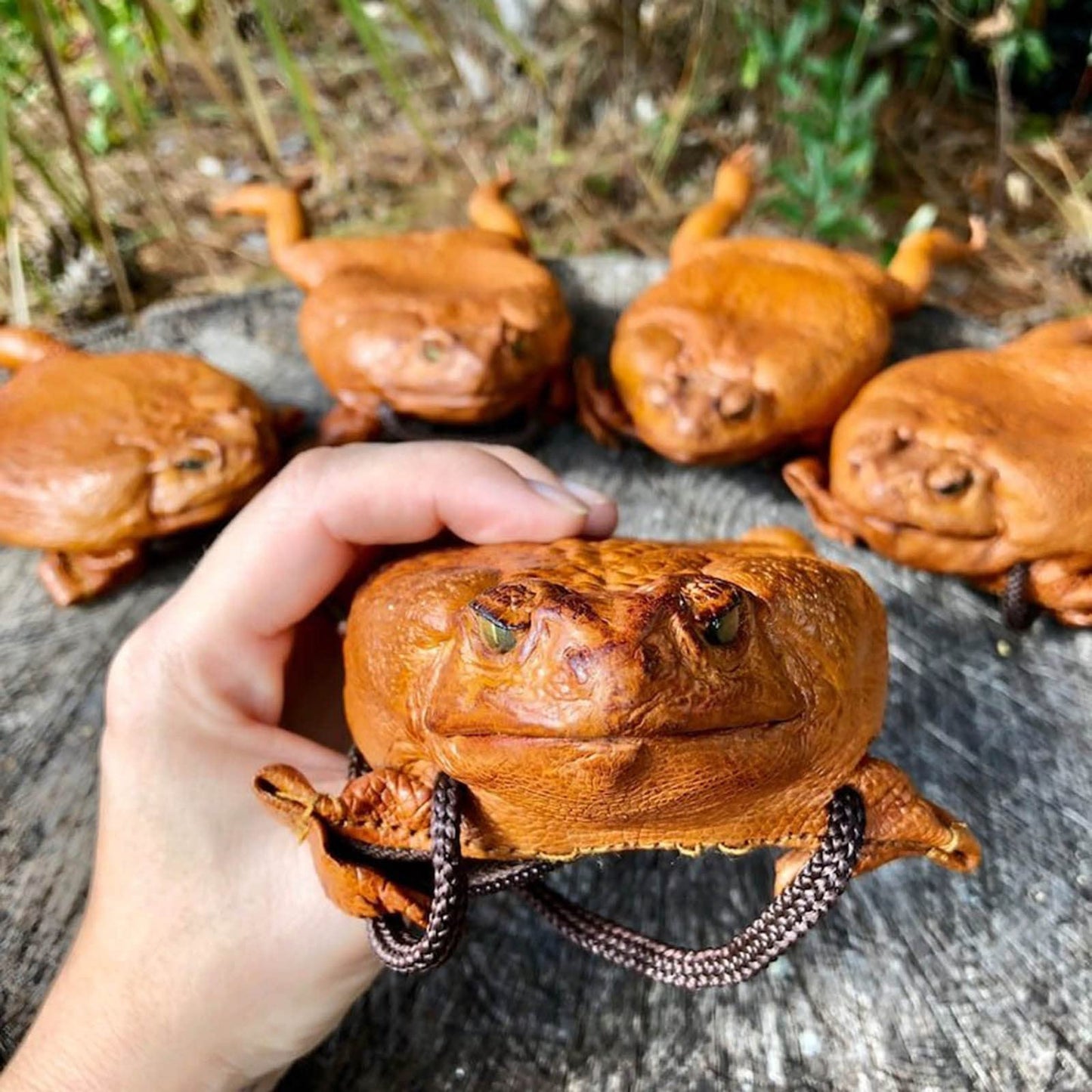 🎃Halloween Decorations🐸Funny Cane Toad Frog Purse