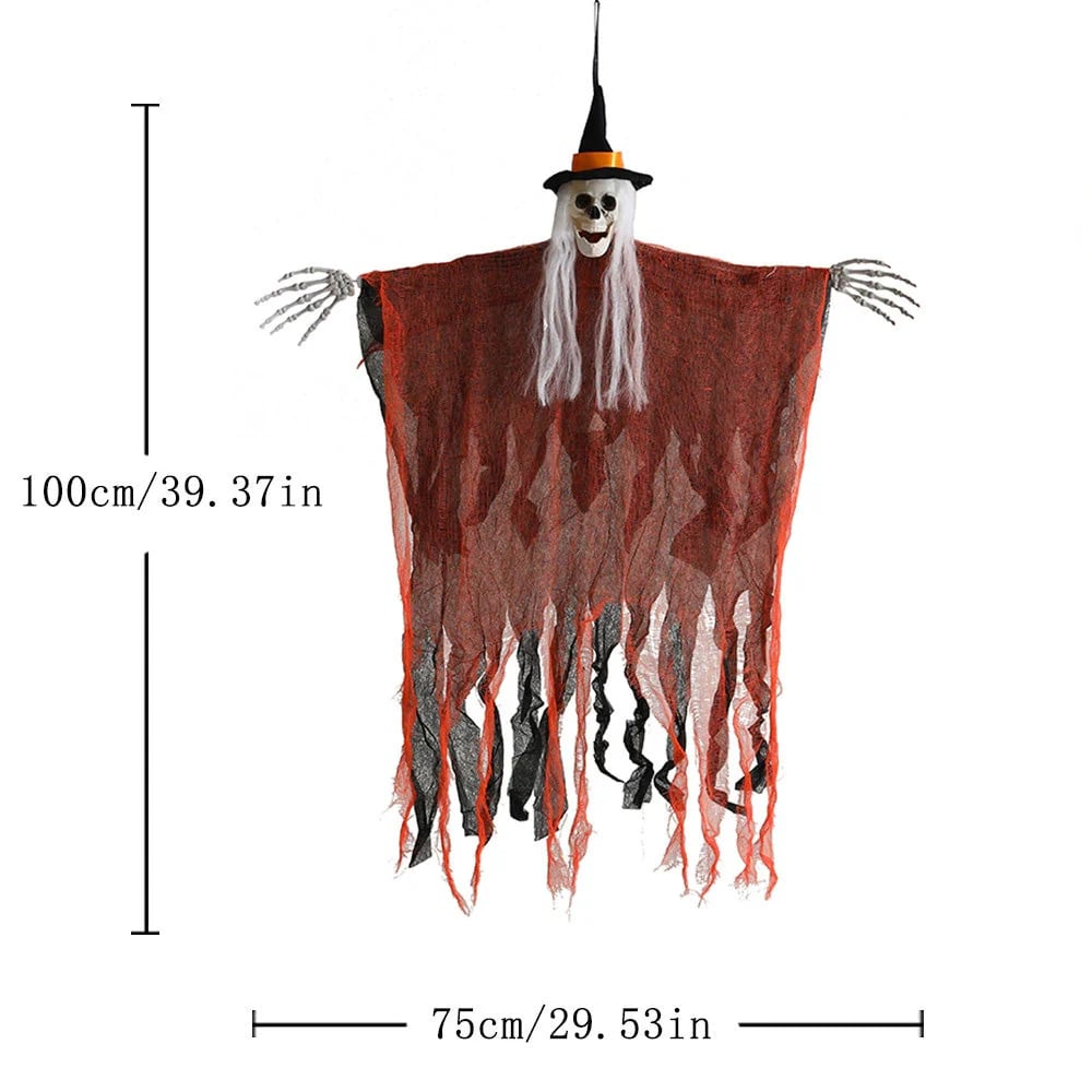 🎃💀Halloween Decoration Props Hooded Skeleton Hanging Ghosts