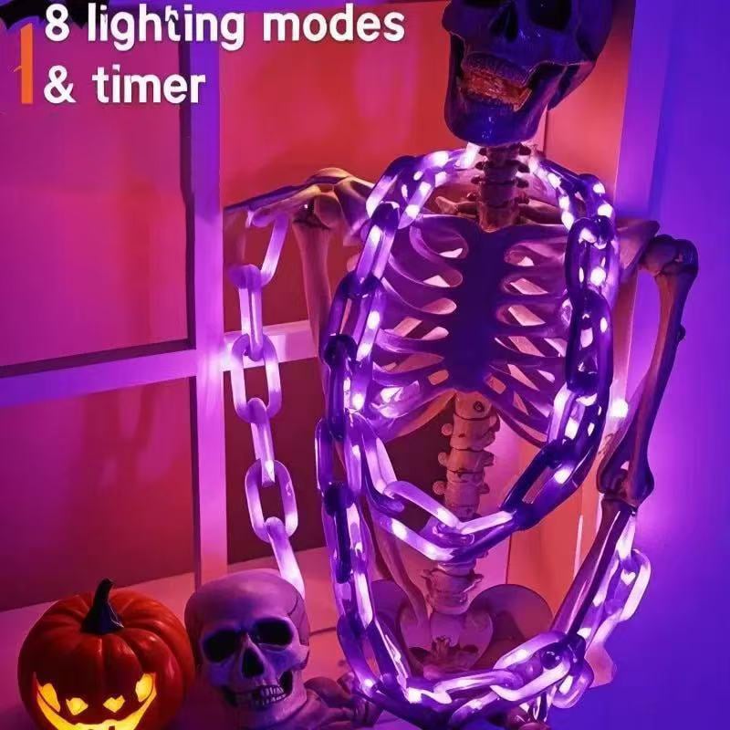 🎃Halloween Decorations Battery String Lights - 6.5 Ft 100 LED Plastic Chain String Lights with Waterproof