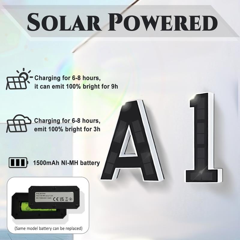 🔥LAST DAY 49% OFF🔥Solar Lighted House Numbers