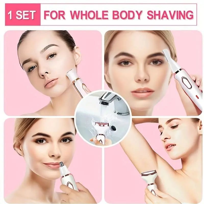 Comfort 4 in 1 Electric Lady Shaver, Body Hair Removal Epilator, Cordless Body Beauty Instrument, Gift for Halloween & Christmas, Fall Gift