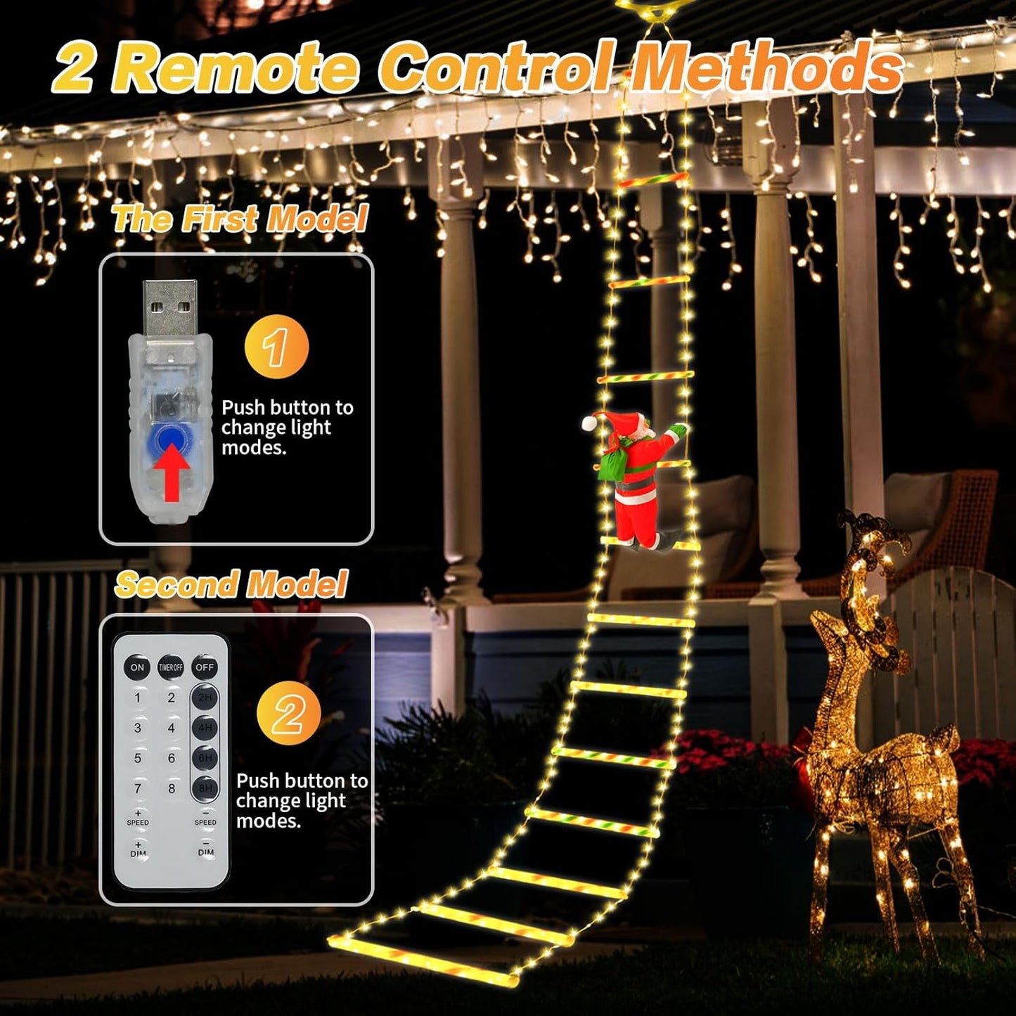 🎄2025 Christmas Sales🎅2025 Christmas Santa Climbing Stairs Light