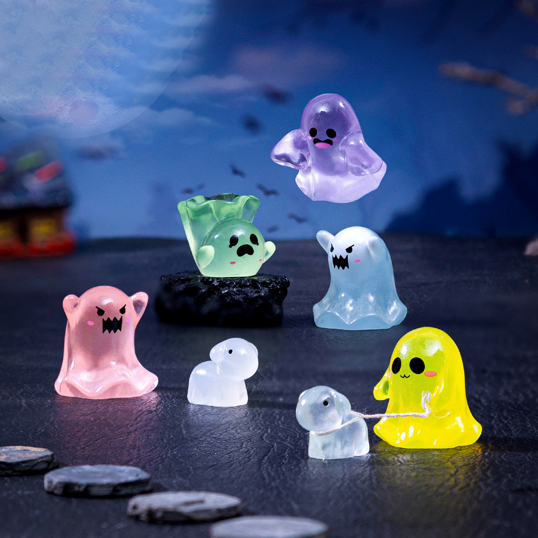 👻Halloween Mini Luminous Ghosts Figures✨