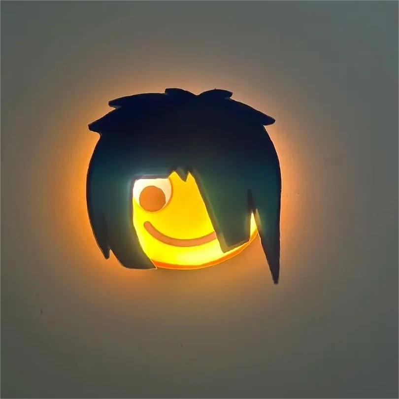 Meme Face Wall Light - Emo Hair Edition
