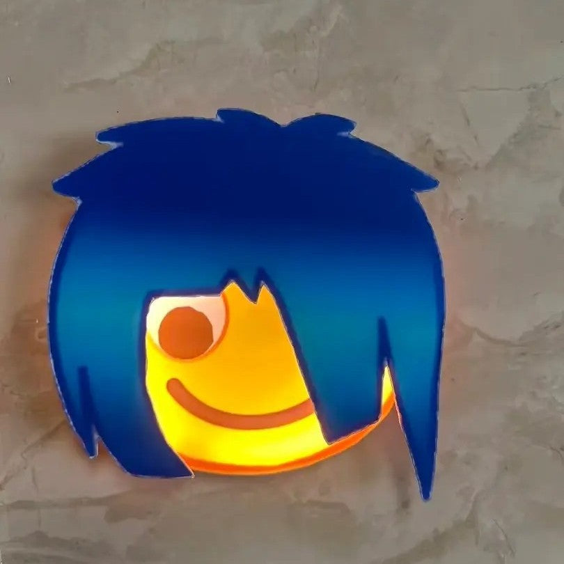Meme Face Wall Light - Emo Hair Edition