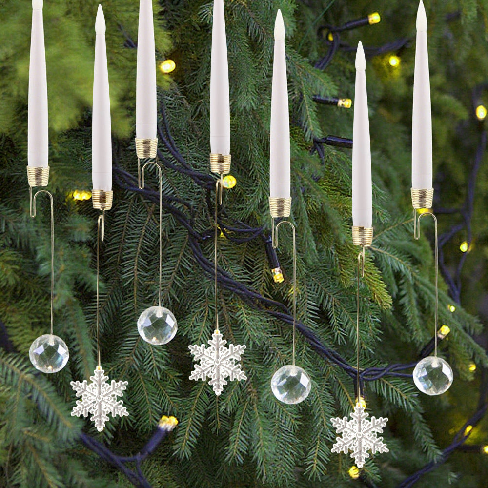 🎄 Crystal Ball/Snowflake Christmas Tree Led Candles💎✨✨