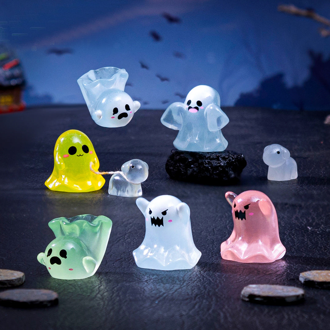 👻Halloween Mini Luminous Ghosts Figures✨