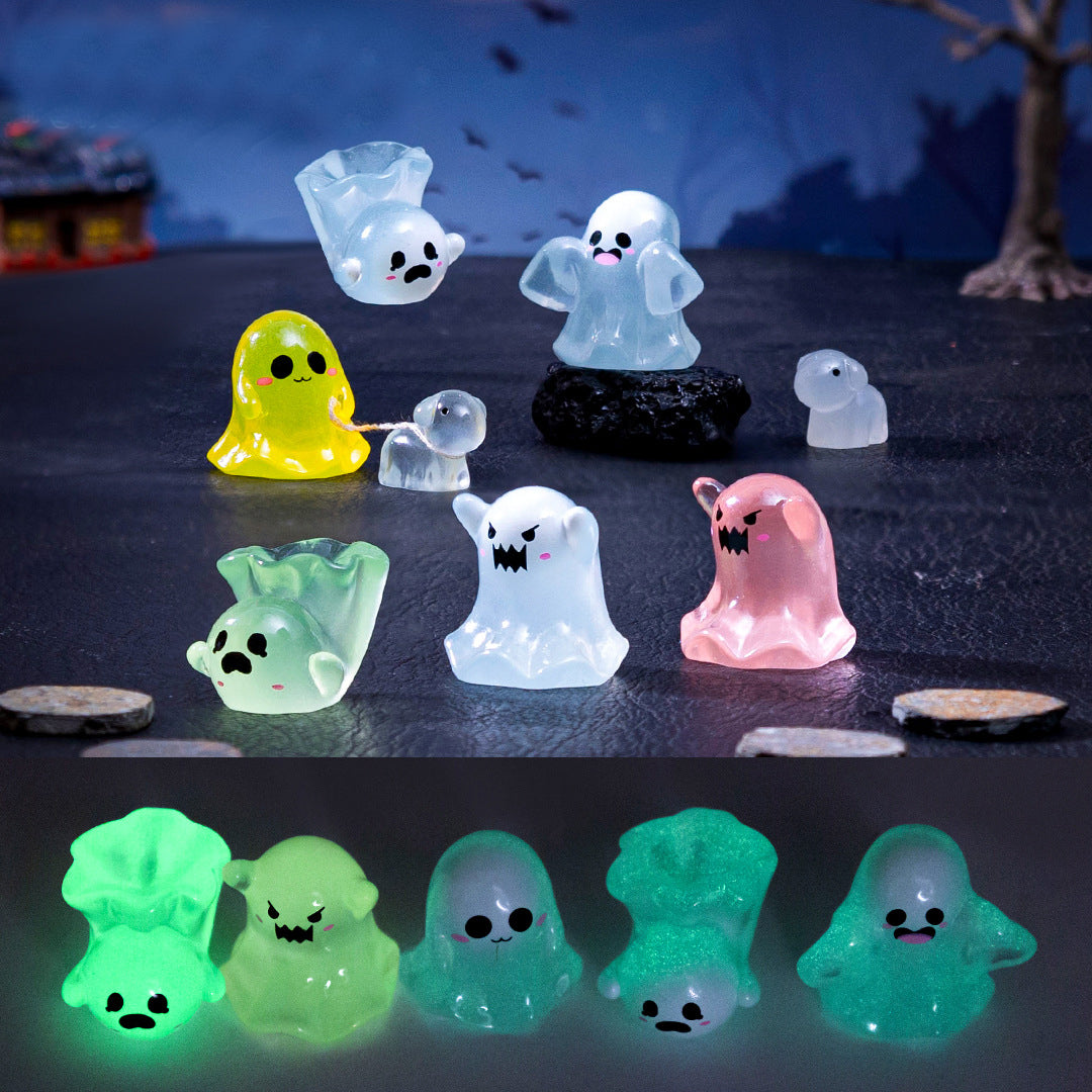 👻Halloween Mini Luminous Ghosts Figures✨