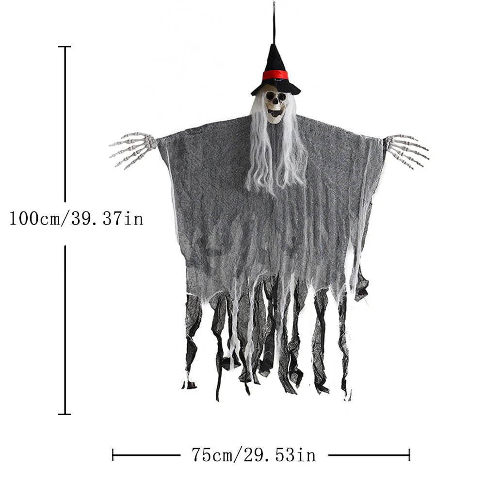 🎃💀Halloween Decoration Props Hooded Skeleton Hanging Ghosts