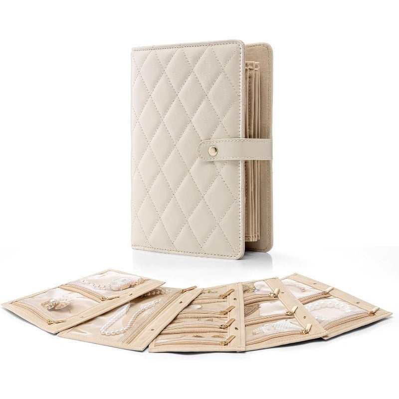 🔥🎄Luxury Leather Portable Jewelry Storage Book