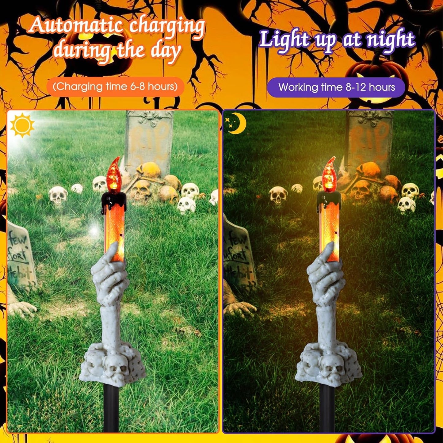 Solar Halloween Pathway Lights