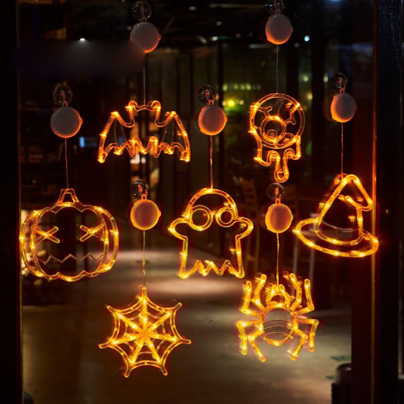 👻Halloween Hot Sale-Halloween Decorations Window Lights with Suction Cup🎃