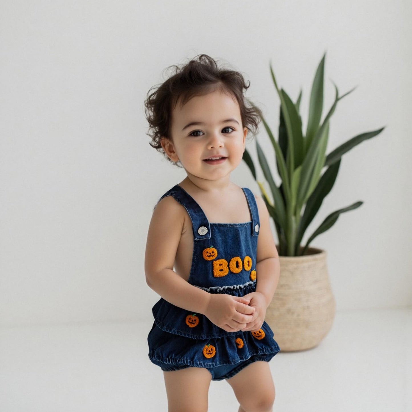 🔥Halloween Sale🔥 Newborn Baby Girl Halloween Romper Outfit