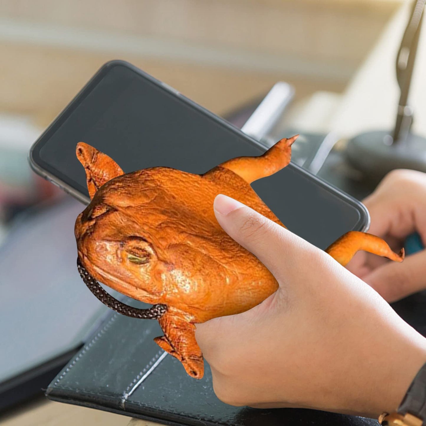 🎃Halloween Decorations🐸Funny Cane Toad Frog Purse