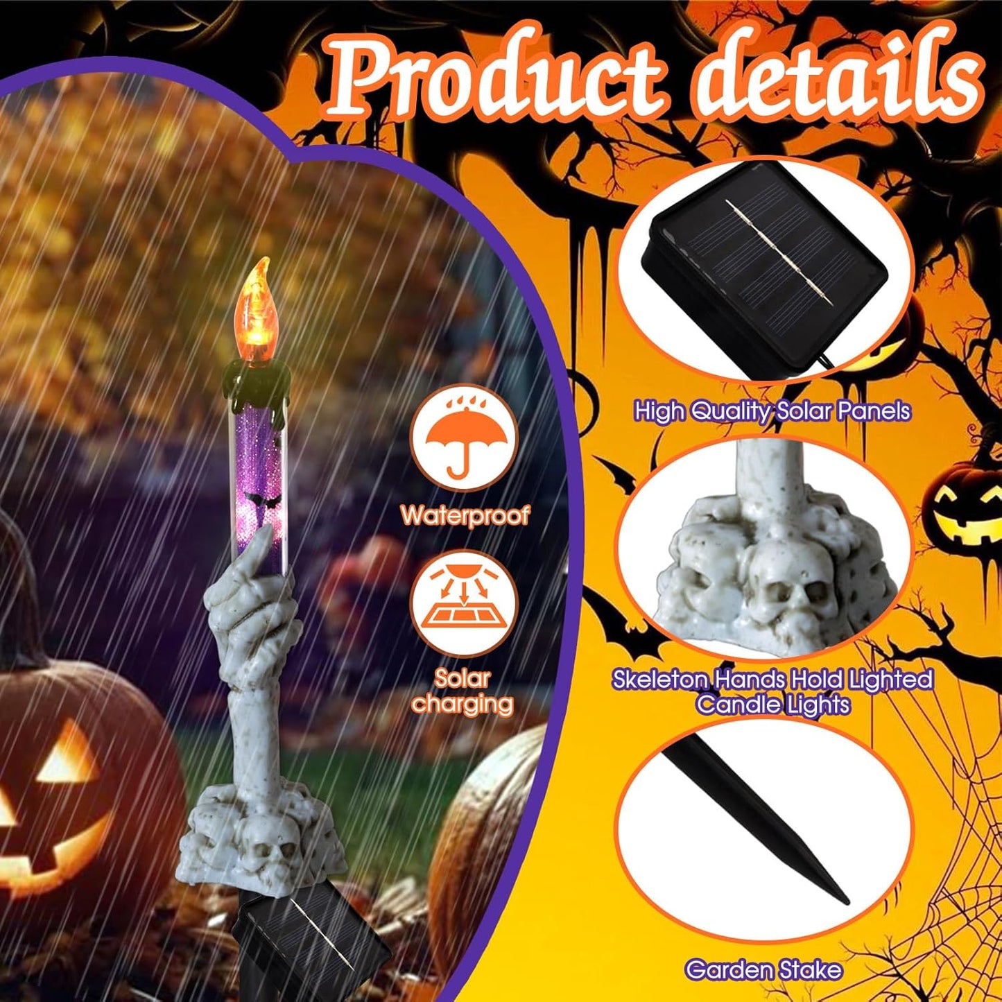 Solar Halloween Pathway Lights