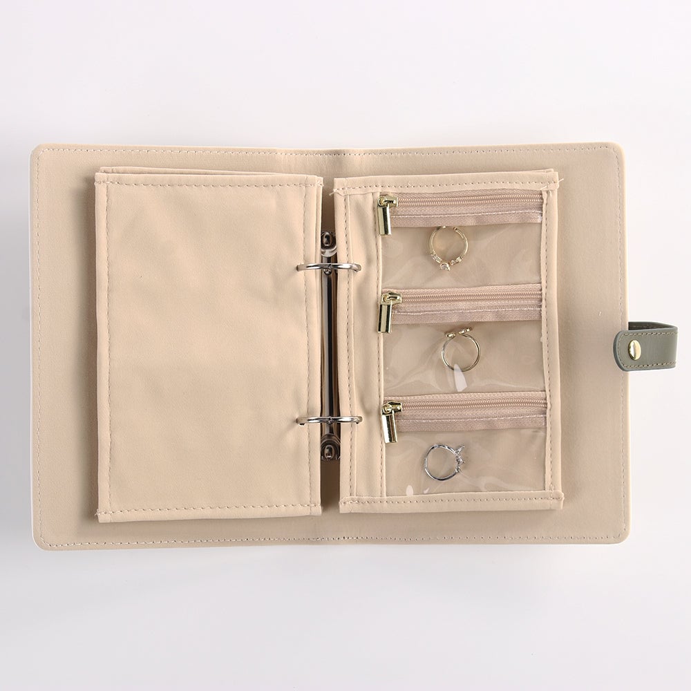 🔥🎄Luxury Leather Portable Jewelry Storage Book